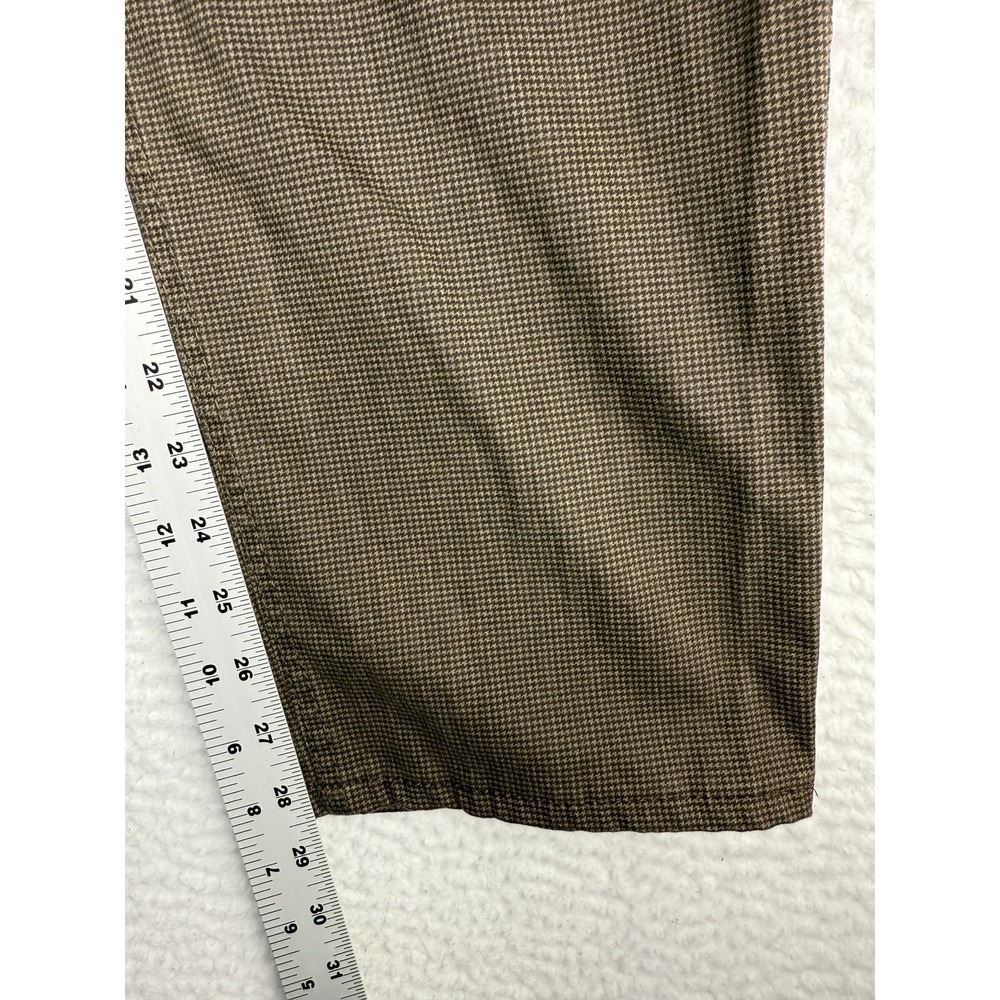 Brax Cooper Fancy Pants Mens 40x34 Regular Fit Houndstooth Tweed Brown *Read‎ - Picture 7 of 11